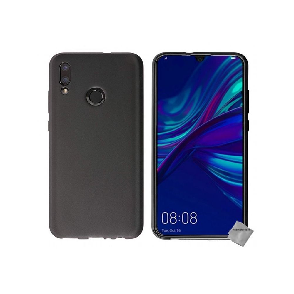 Htdmobiles - Housse etui coque pochette silicone gel fine pour Huawei P Smart (2019) + verre trempe - NOIR - Autres accessoires smartphone