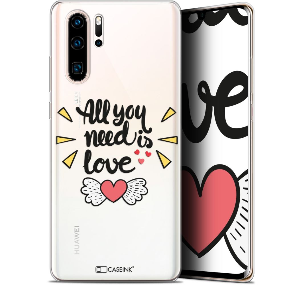 Caseink - Coque Pour Huawei P30 Pro (6.47 ) [Gel HD Collection Love Saint Valentin Design All U Need Is - Souple - Ultra Fin - Imprimé en France] - Coque, étui smartphone