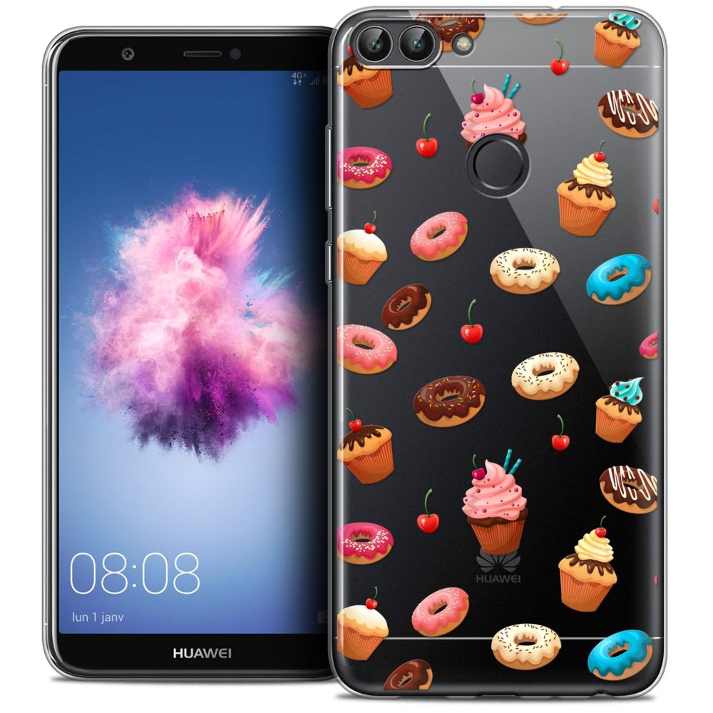 Caseink - Coque Housse Etui Huawei P Smart (5.7 ) [Crystal Gel HD Collection Foodie Design Donuts - Souple - Ultra Fin - Imprimé en France] - Coque, étui smartphone