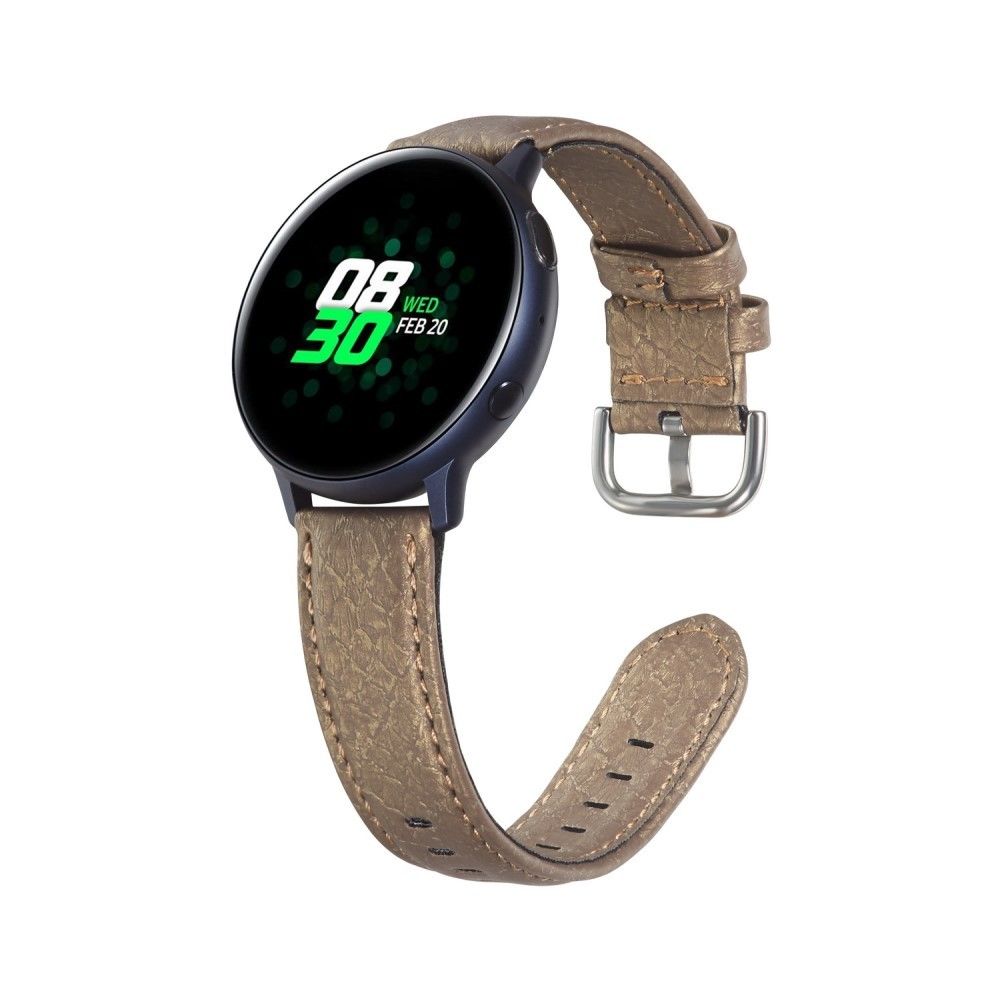 Generic - Bracelet en PU 22mm kaki pour votre Samsung Galaxy Watch 46mm/Gear S3/Huawei Watch GT2 46mm - Accessoires bracelet connecté