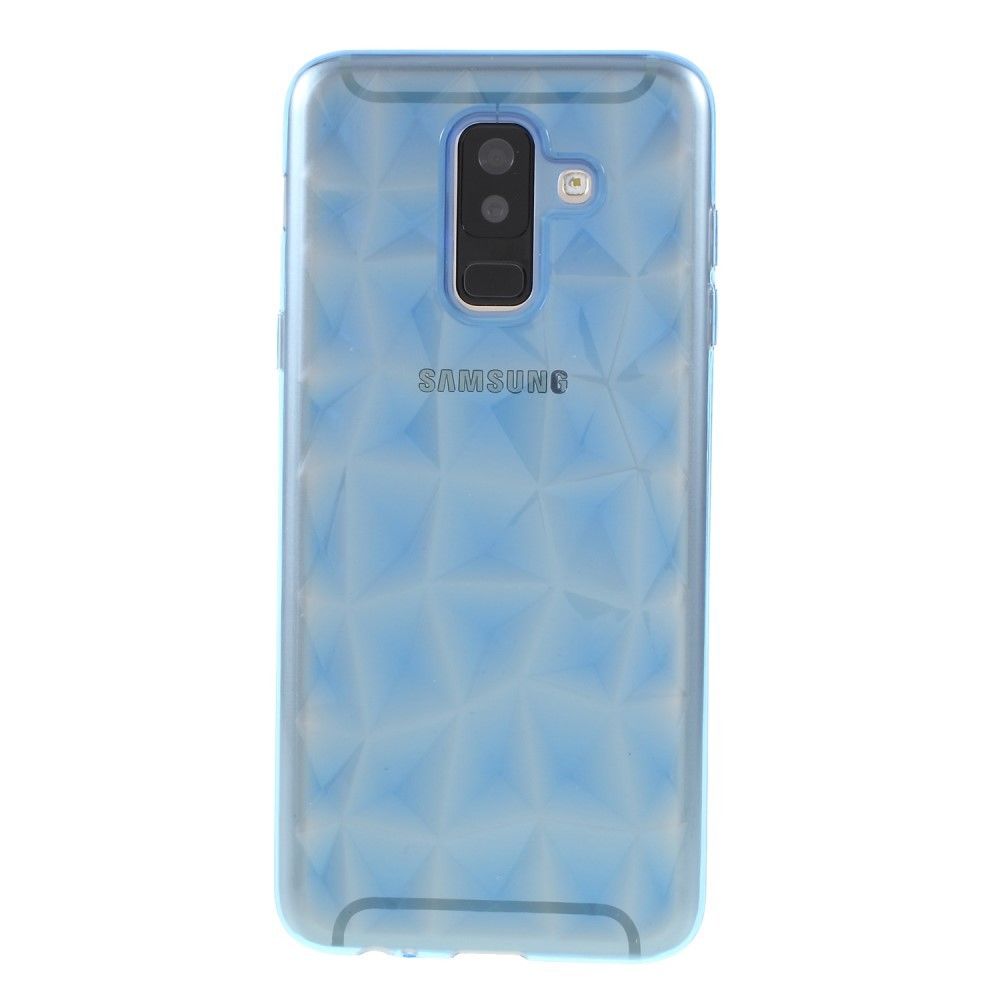 marque generique - Coque en TPU diamant 3D mince bleu pour votre Samsung Galaxy A6 Plus (2018)/A9 Star Lite - Autres accessoires smartphone