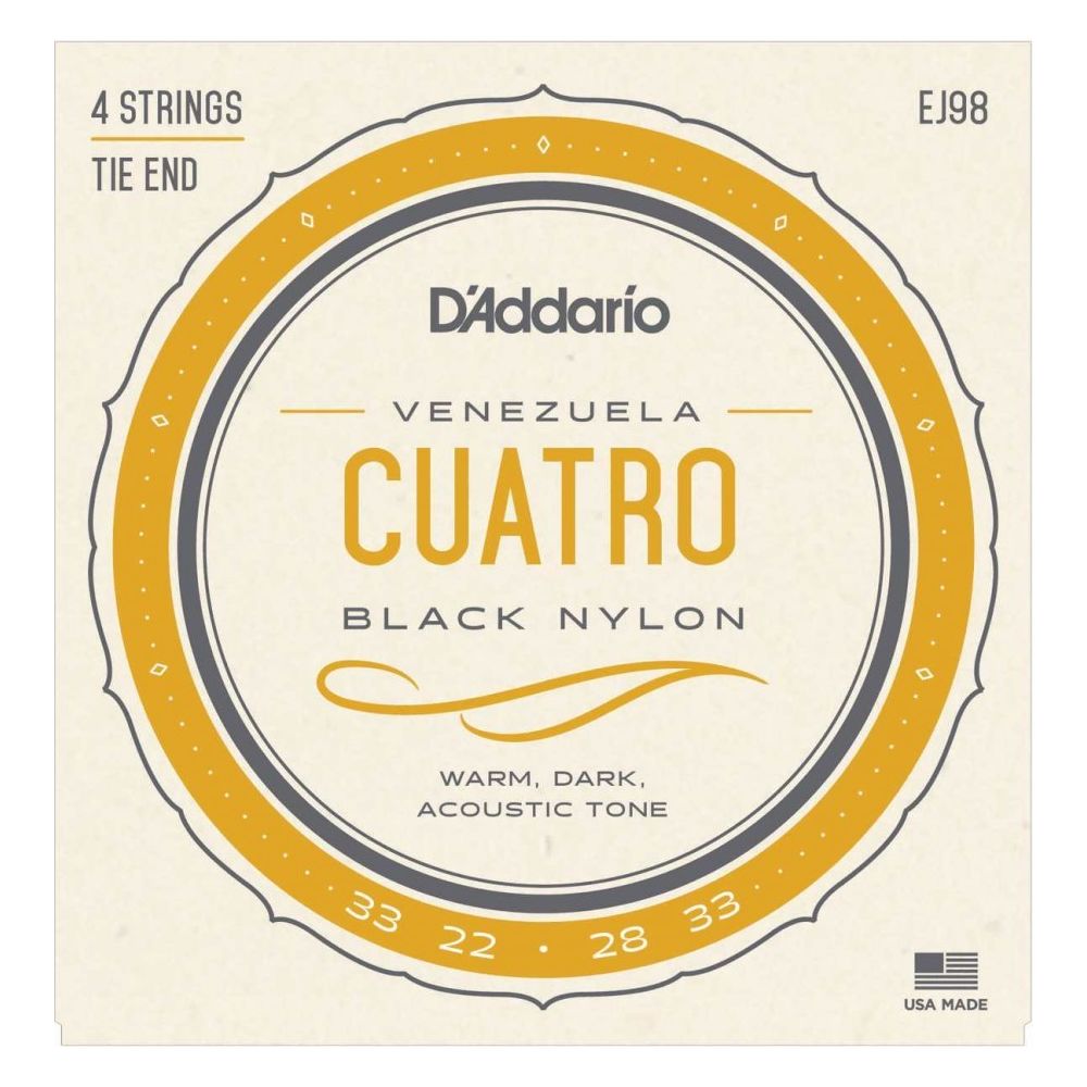 D'Addario - D'Addario EJ98 Cuatro Venezuela - Jeu de 4 cordes - Accessoires instruments à cordes
