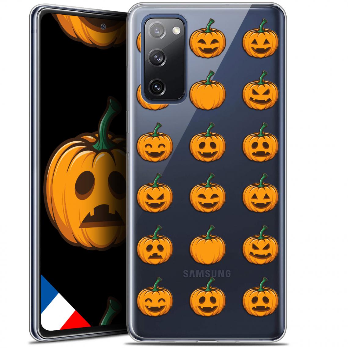 Caseink - Coque Pour Samsung Galaxy S20 FE (6.5 ) [Gel HD Collection Halloween Design Smiley Citrouille - Souple - Ultra Fin - Imprimé en France] - Coque, étui smartphone