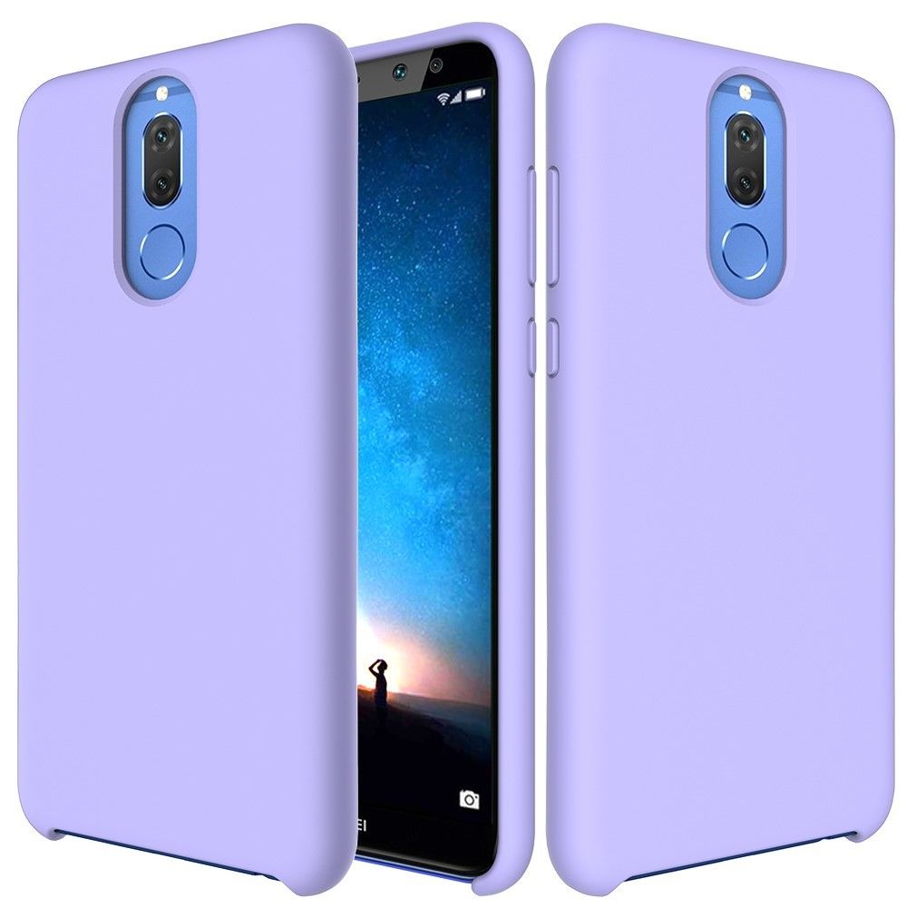 marque generique - Coque en silicone liquide enroulé sur les bords violet pour votre Huawei Mate 10 Lite - Autres accessoires smartphone