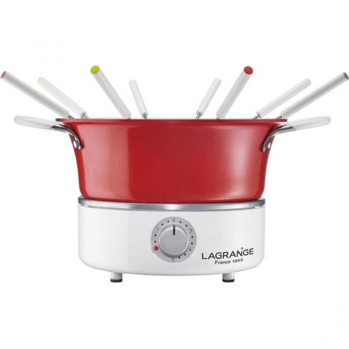 Lagrange - LAGRANGE Fondue festiv' avec ramequin - 900W - 8 fourchettes a fondue - Caquelon 1,2L - Appareil à fondue