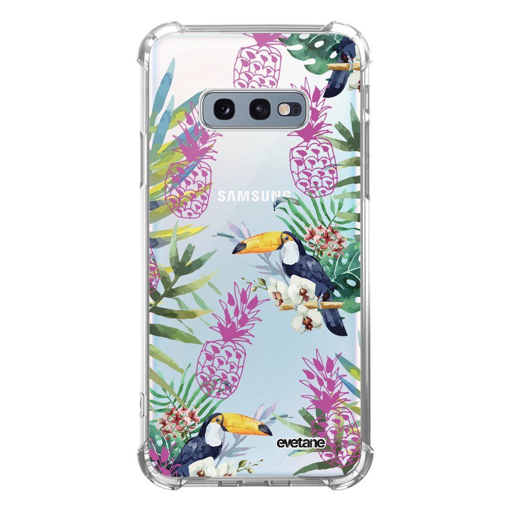 Evetane - Coque Samsung Galaxy S10e anti-choc souple avec angles renforcés transparente Jungle Tropicale Evetane - Coque, étui smartphone