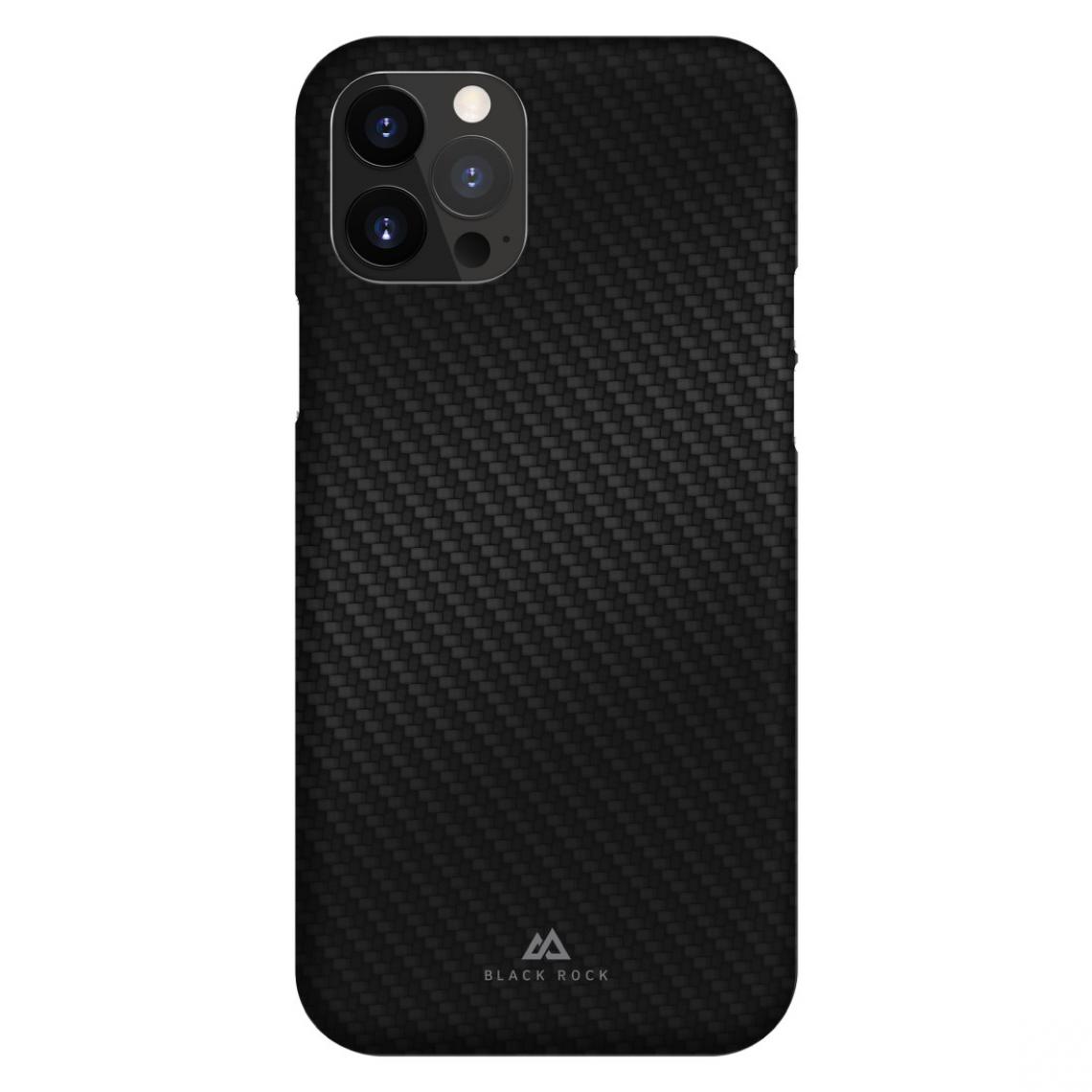 Black Rock - Coque de protection "Ultra Thin Iced" pour iPhone 12/12 Pro, carbon/noir - Coque, étui smartphone