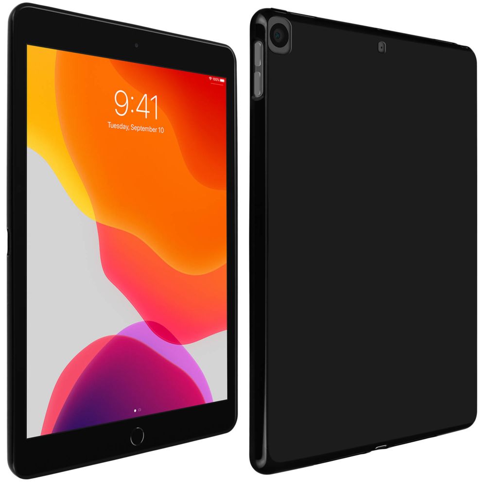 Avizar - Coque iPad Pro 10.5 / iPad Air 2019 / iPad 2019 10.2 Silicone Gel Flexible noir - Coque, étui smartphone