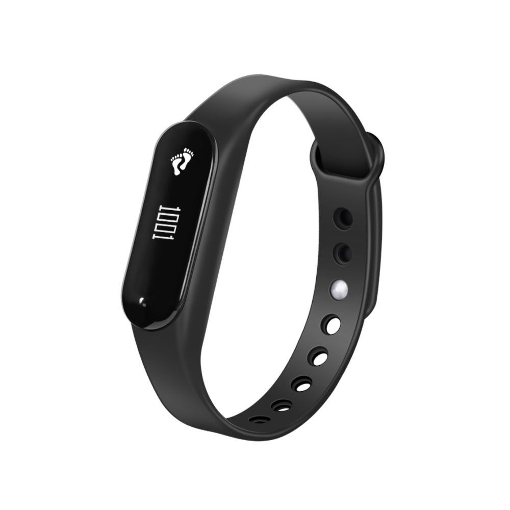 Wewoo - Bracelet connecté noir 0,69 pouces OLED Bluetooth Smart Display, moniteur de fréquence cardiaque de / Podomètre / Appels rappeler / de sommeil / Rappel sédentaire / Alarme / Anti-perte, Compatible avec Android et iOS Téléphones - Bracelet connecté