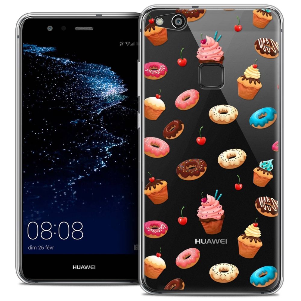 Caseink - Coque Housse Etui Huawei P10 LITE (5.2 ) [Crystal Gel HD Collection Foodie Design Donuts - Souple - Ultra Fin - Imprimé en France] - Coque, étui smartphone