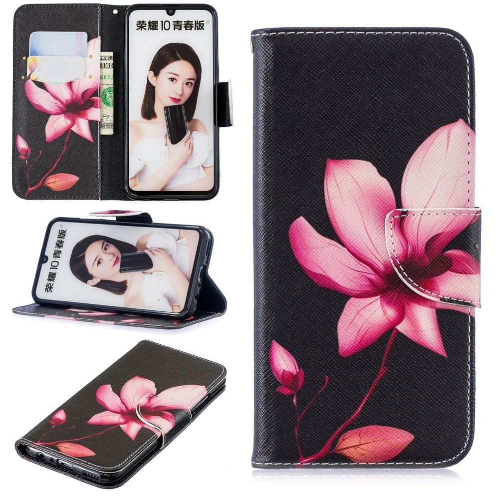 marque generique - Etui en PU impression de motifs avec support motif floral pour votre Huawei Honor 10 Lite/P Smart (2019) - Autres accessoires smartphone