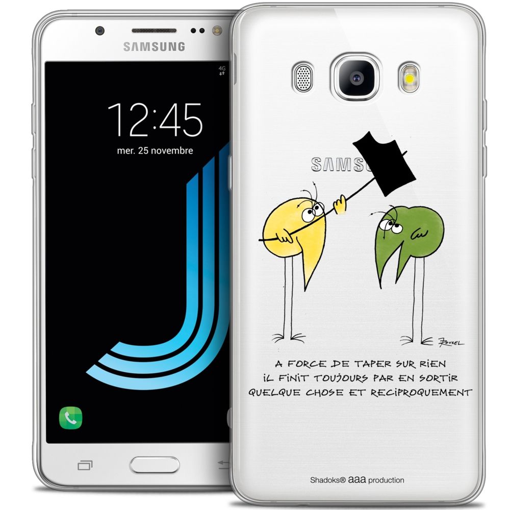 Caseink - Coque Housse Etui Samsung Galaxy J5 2016 (J510) [Crystal HD Collection Les Shadoks ? Design A Force - Rigide - Ultra Fin - Imprimé en France] - Coque, étui smartphone