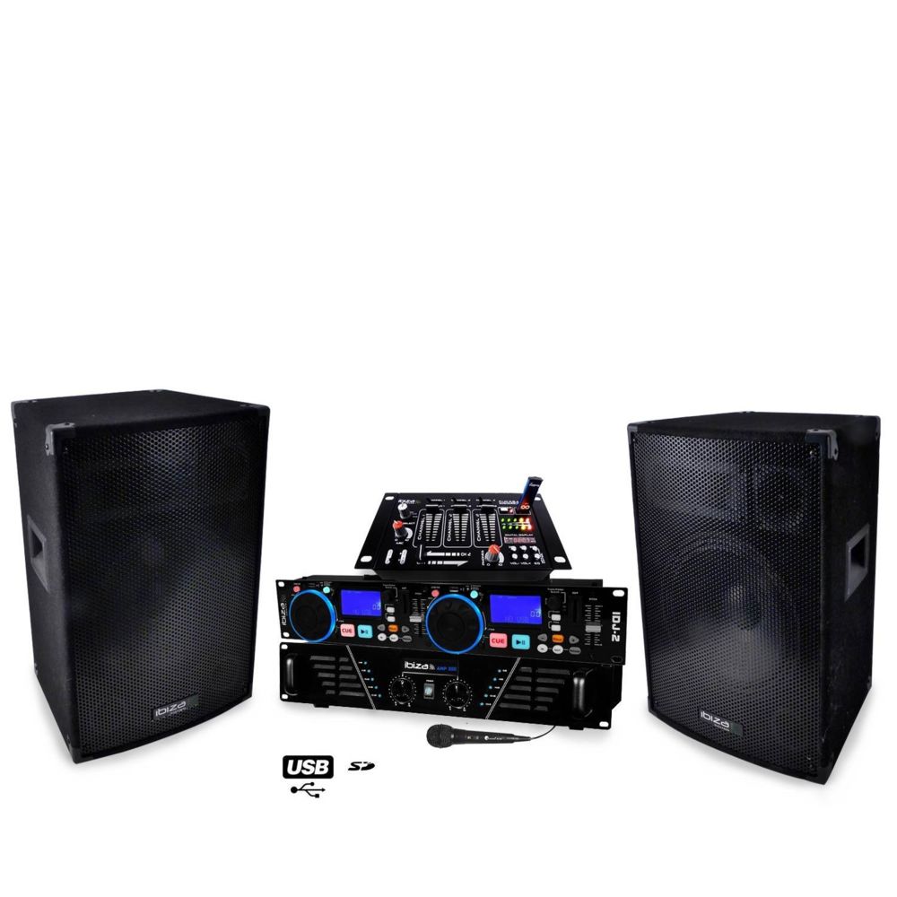 Ibiza Sound - Pack Sono DJ-550 Amplificateur 2 x 240W + HP - Packs DJ