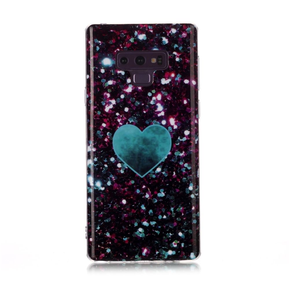 Wewoo - Coque Souple Pour Galaxy Note 9 Dessin en couleur Motif IMD Étui de protection TPU Green Love - Coque, étui smartphone