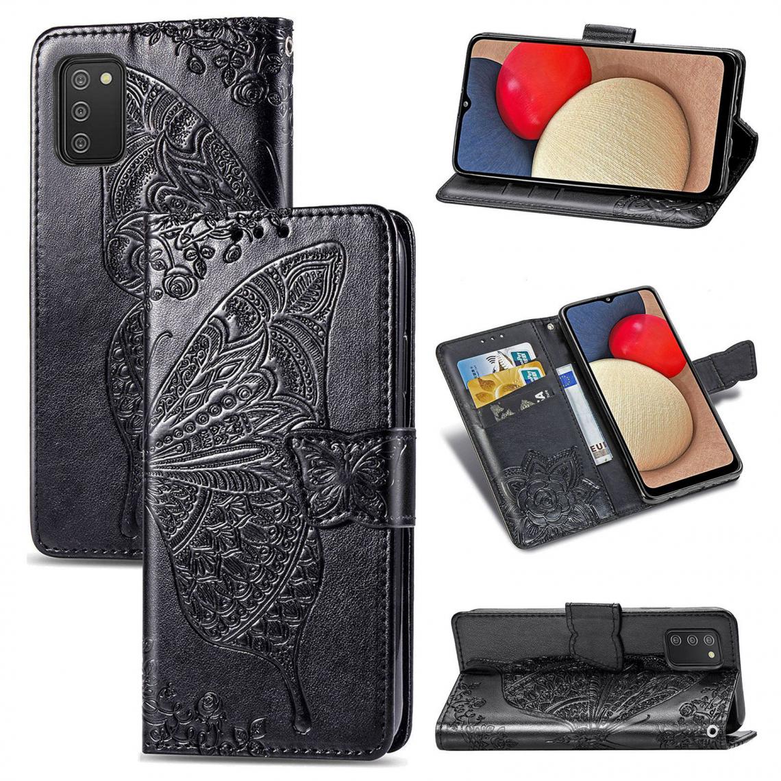 OtterBox - Samsung Galaxy A02S Housse Etui Coque de protection type portefeuille Papillon [Noir] - Coque, étui smartphone