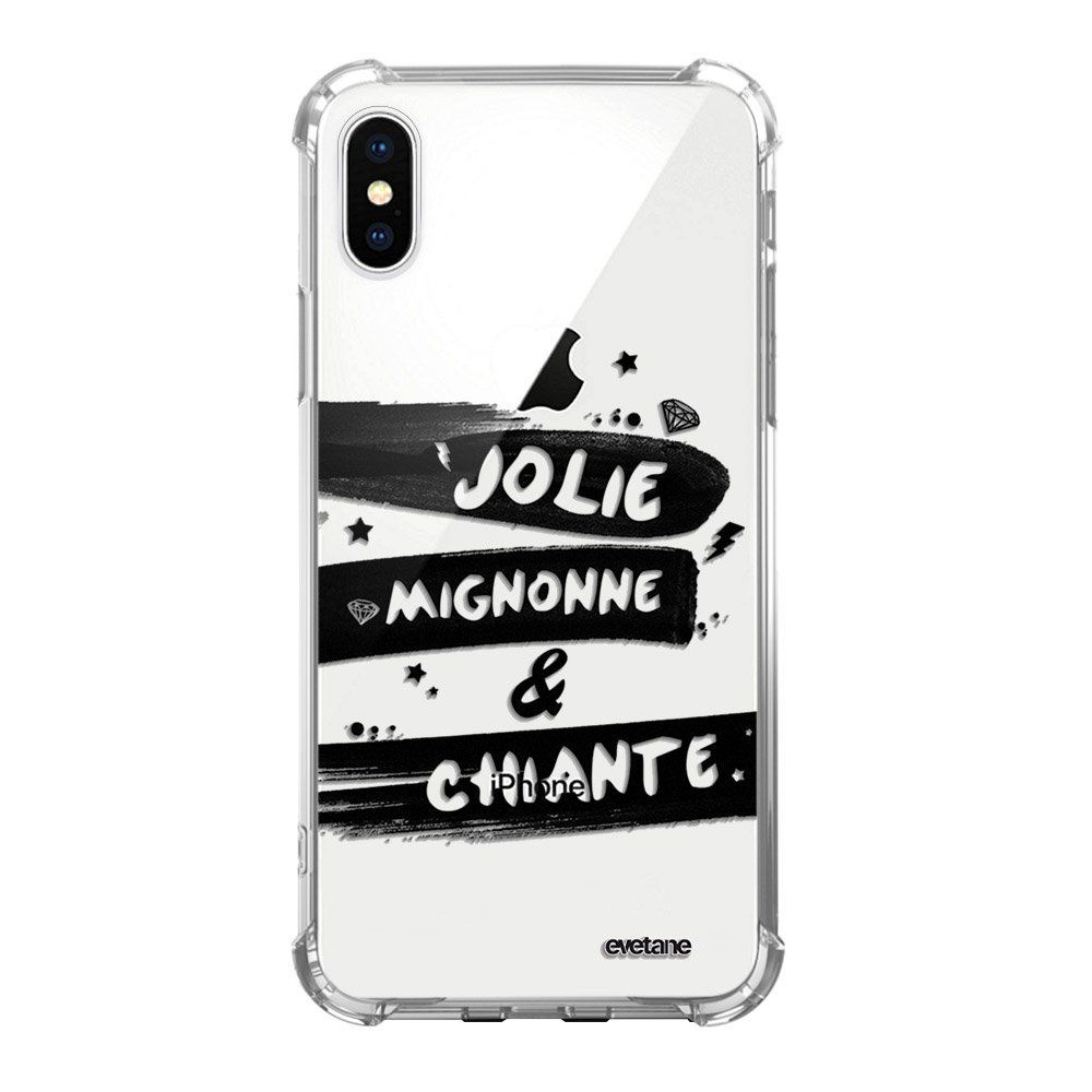Evetane - Coque iPhone X/ Xs anti-choc souple avec angles renforcés transparente Jolie Mignonne et chiante Evetane - Coque, étui smartphone
