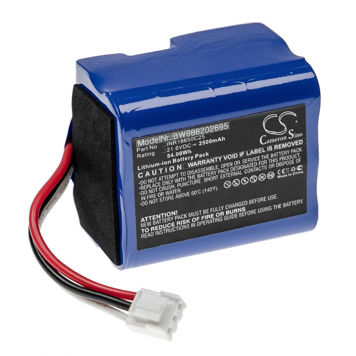 Vhbw - vhbw Batterie compatible avec Philips FC6729/01, SpeedPro, SpeedPro Aqua aspirateur, robot électroménager (2500mAh, 21,6V, Li-ion) - Accessoire entretien des sols