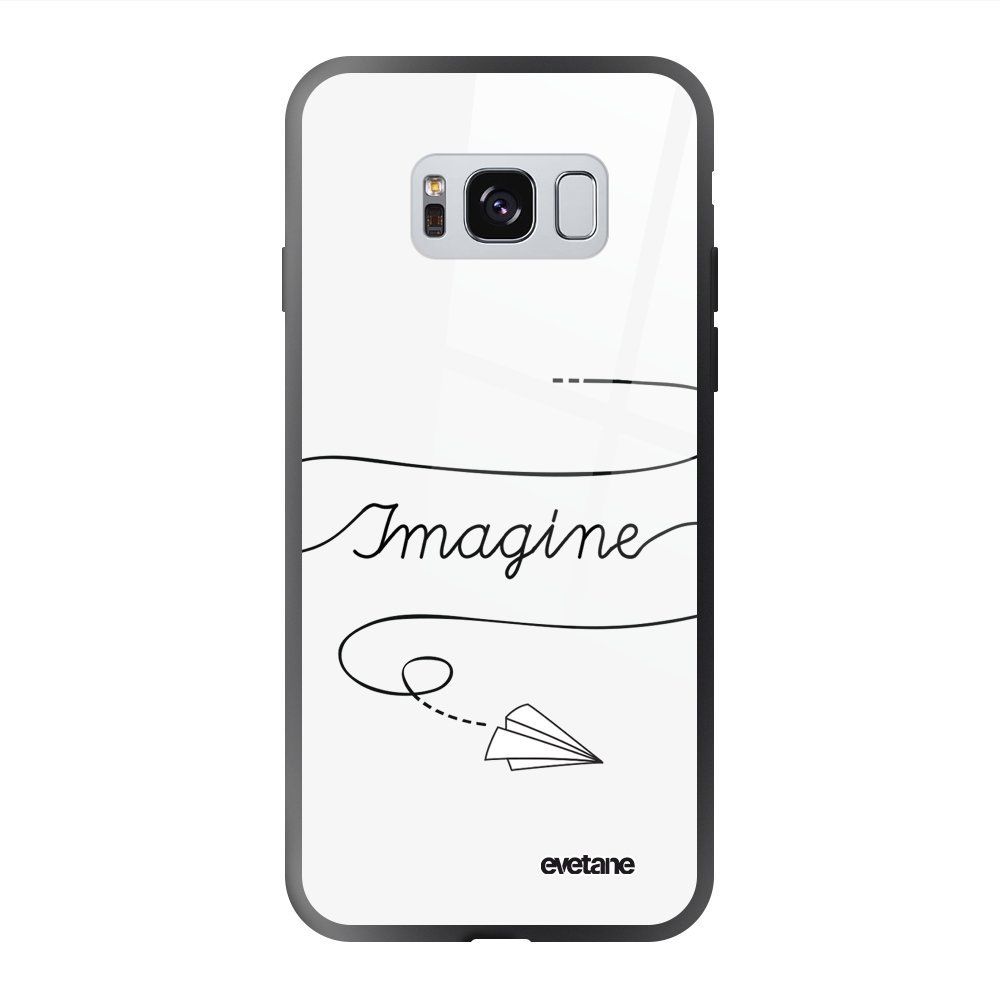 Evetane - Coque en verre trempé Samsung Galaxy S8 Imagine Ecriture Tendance et Design Evetane. - Coque, étui smartphone