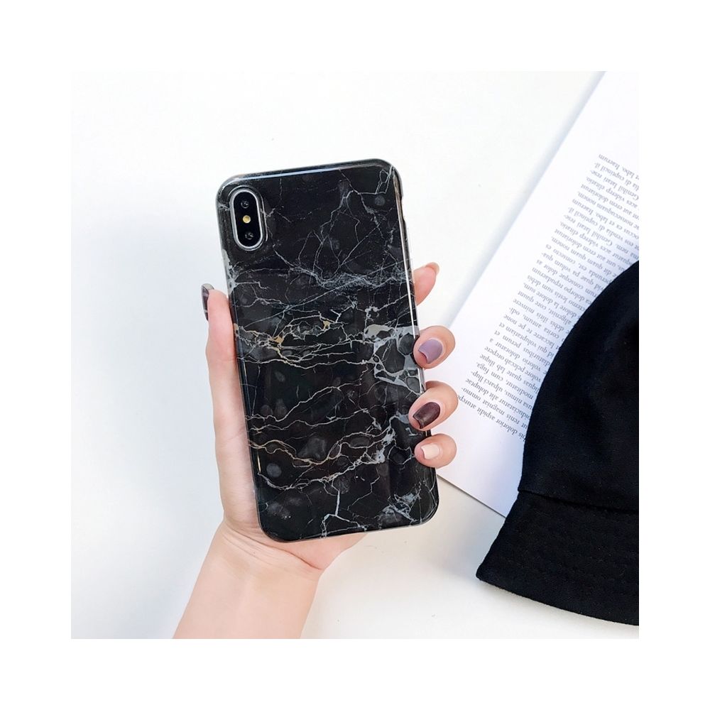 Wewoo - Coque antichoc TPU antichoc pleine texture en marbre brillant pour iPhone XR - Coque, étui smartphone