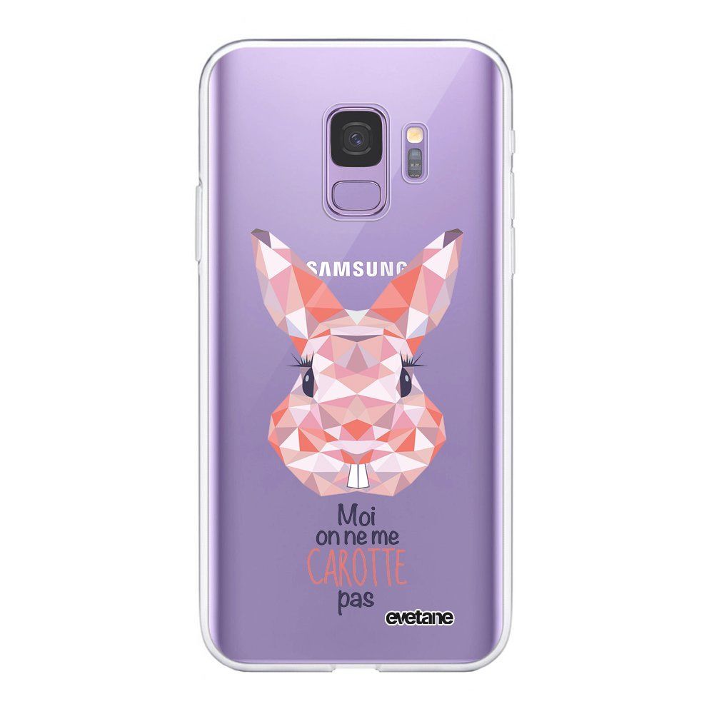 Evetane - Coque Samsung Galaxy S9 360 intégrale transparente Lapin moi on ne me carotte pas Ecriture Tendance Design Evetane. - Coque, étui smartphone
