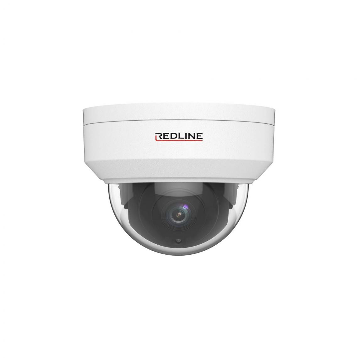 Redline - Caméra IP - Redline Pro Series IPC-865U - 8 MP 20 fps, 5MP 30 fps , 2160p, Dôme Antivandalisme, Détection de mouvement, 0Lux avec IR - Caméra de surveillance connectée