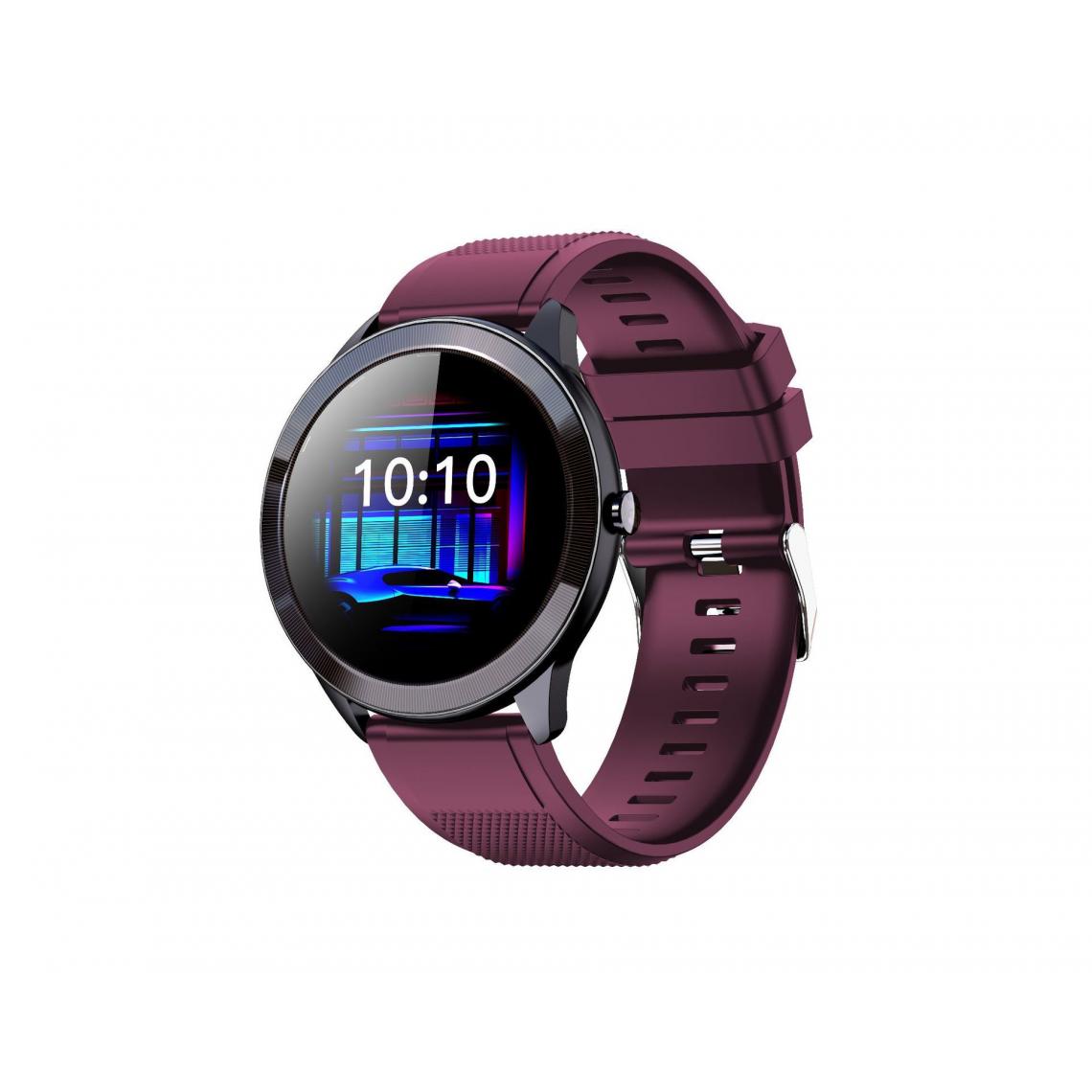 Chronotech Montres - Chronus SN93 Smart Watch Men Women IP68 Waterproof Heart Rate Monitor Fitness Tracker Bluetooth Smartwatch for Android IOS(Purple) - Montre connectée