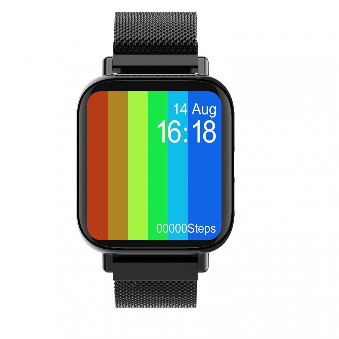 Chronotech Montres - Chronus M96 Unisex Smartwatch Smart Wristbands Bluetooth Touch Screen Heart Rate Monitor Blood Pressure Measurement (black) - Montre connectée