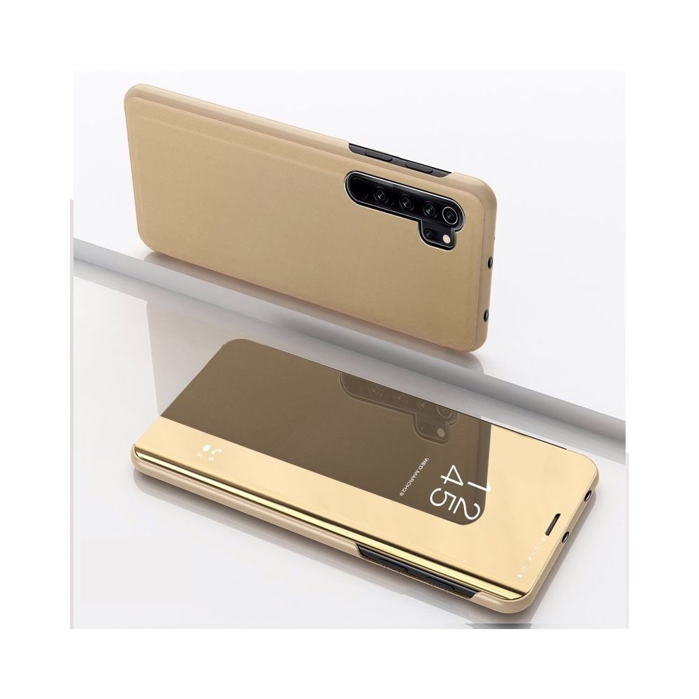 Wewoo - Coque Rigide Pour Xiaomi Note 10 Pro Couvercle en cuir avec rabat Couverture support Étui téléphone mobile Or - Coque, étui smartphone