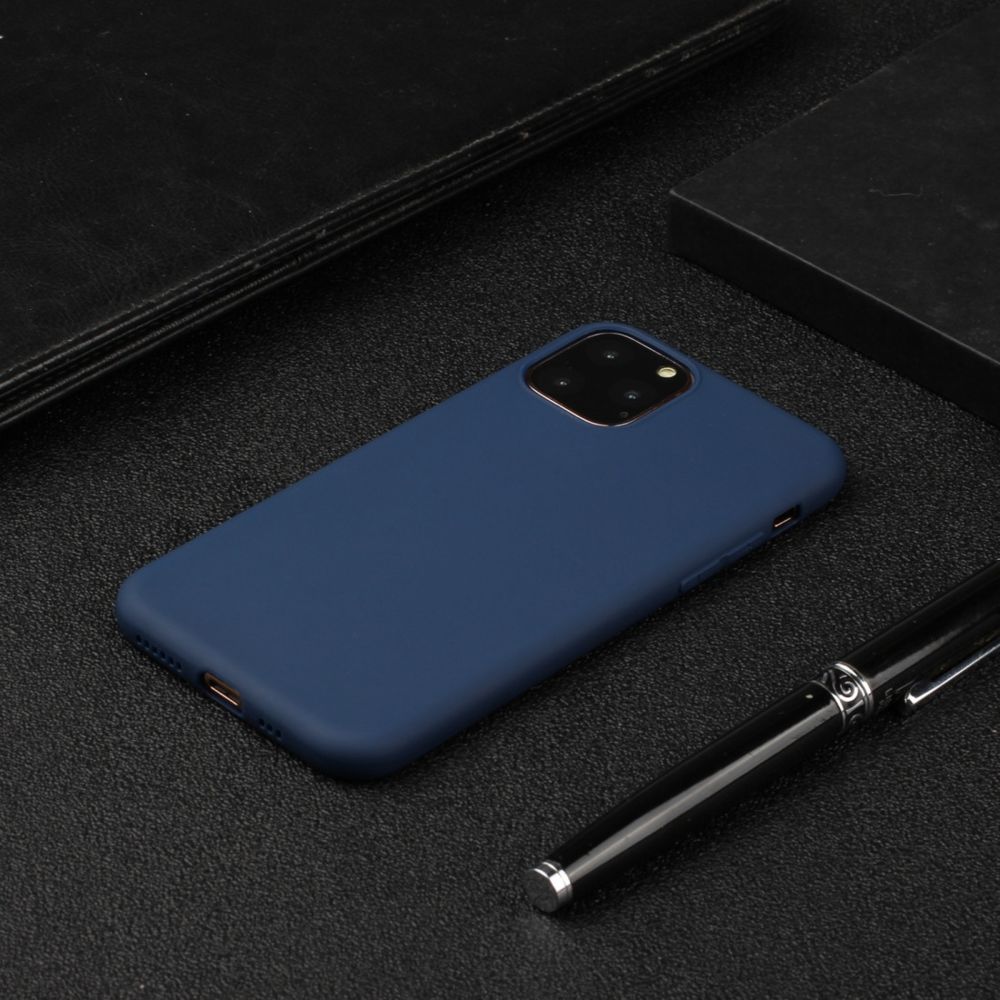 Wewoo - Coque Souple Pour iPhone 11 Pro Candy Couleur TPU Case Bleu - Coque, étui smartphone