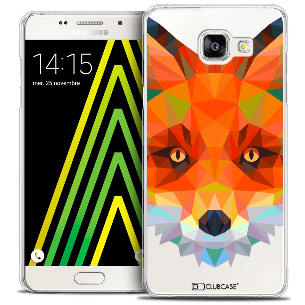 Caseink - Coque Housse Etui Galaxy A5 2016 (A510) [Crystal HD Polygon Series Animal - Rigide - Ultra Fin - Imprimé en France] - Renard - Coque, étui smartphone