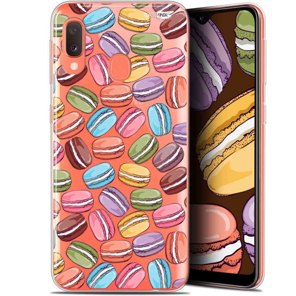 Caseink - Coque arrière Samsung Galaxy A20E (5.8 ) Gel HD [ Nouvelle Collection - Souple - Antichoc - Imprimé en France] Macarons - Coque, étui smartphone