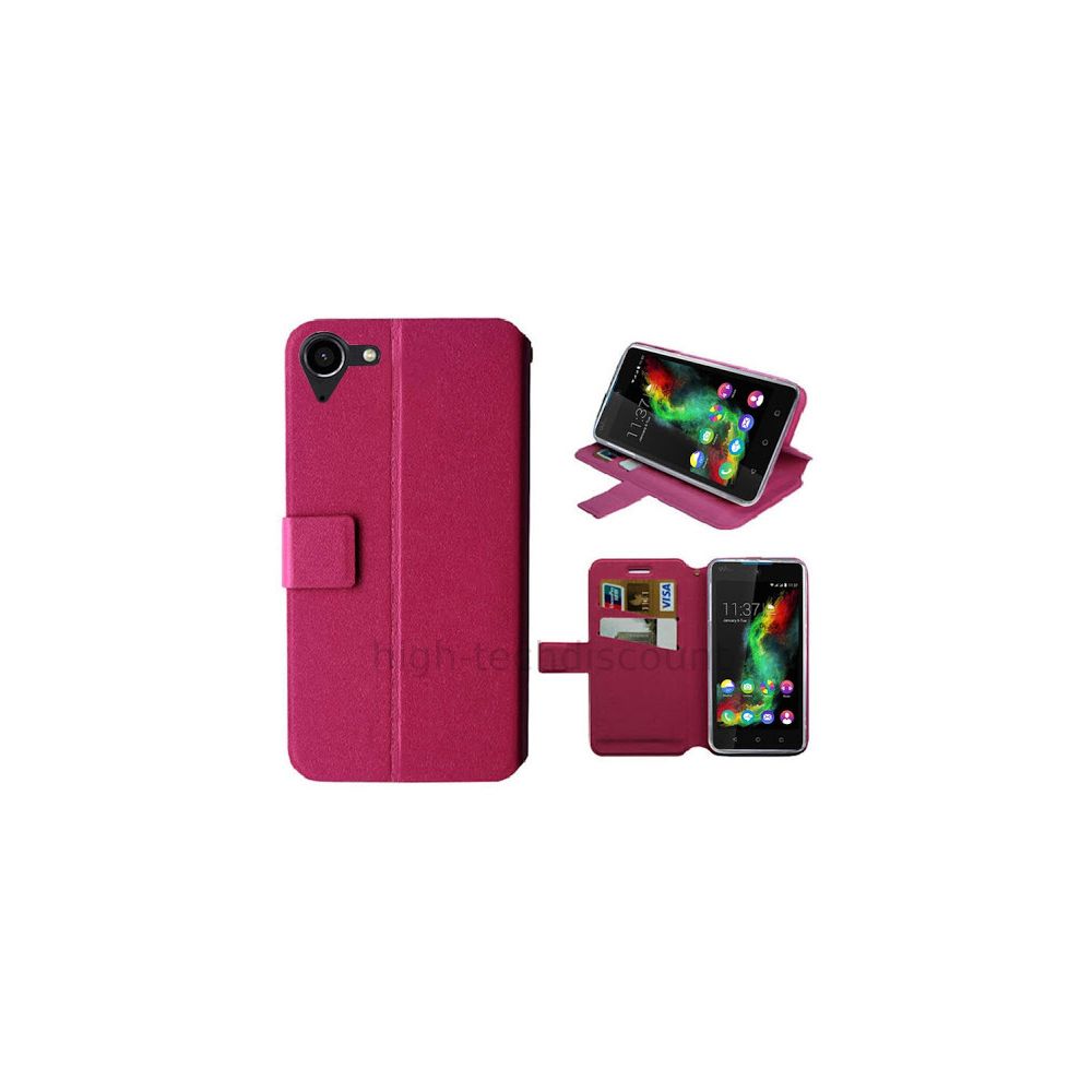 Htdmobiles - Housse etui coque pochette portefeuille pour Wiko Selfy 4G + film ecran - ROSE - Autres accessoires smartphone