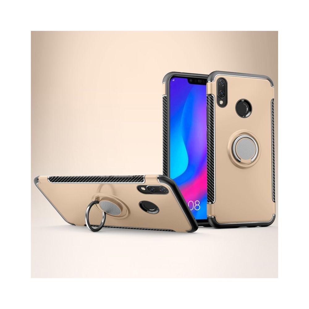 Wewoo - Etui de protection magnétique pour support de bague de rotation à 360 degrés pour Huawei Nova 3i (Or) - Coque, étui smartphone