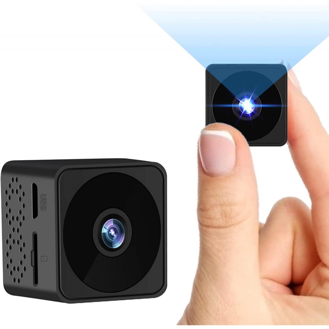 marque generique - Mini Spy Camera, Stealth Camera, Infrared Night Vision with Motion Detection, Full HD Mini Camera, 6 Hours Battery Life, Indoor and Outdoor Covert Security Camera with Loop Recording, Suitable for Home and Office - Caméra de surveillance connectée