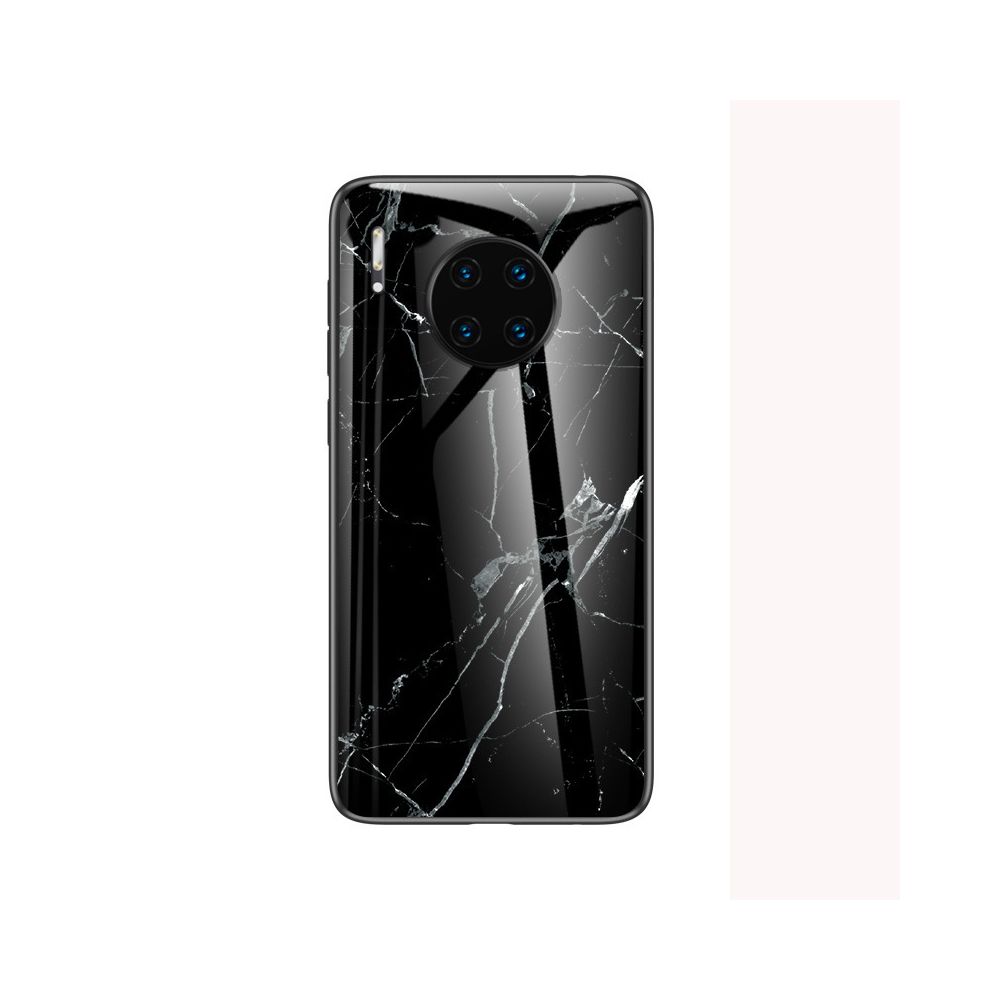marque generique - Coque en verre trempé antichoc marbre pour Huawei Mate 20 (5G) - Noir - Autres accessoires smartphone