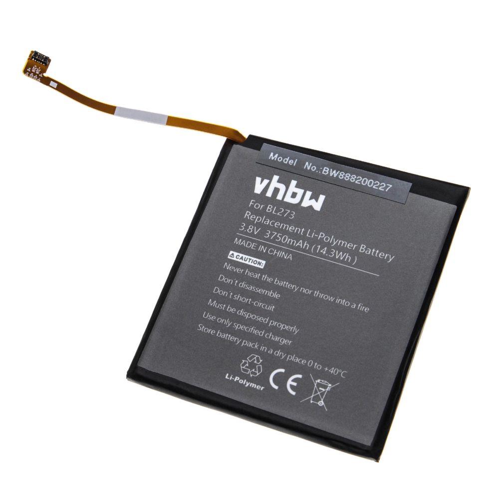Vhbw - vhbw Li-Polymère batterie 3750mAh (3.8V) pour téléphone portable mobil smartphone comme Lenovo BL273 - Batterie téléphone