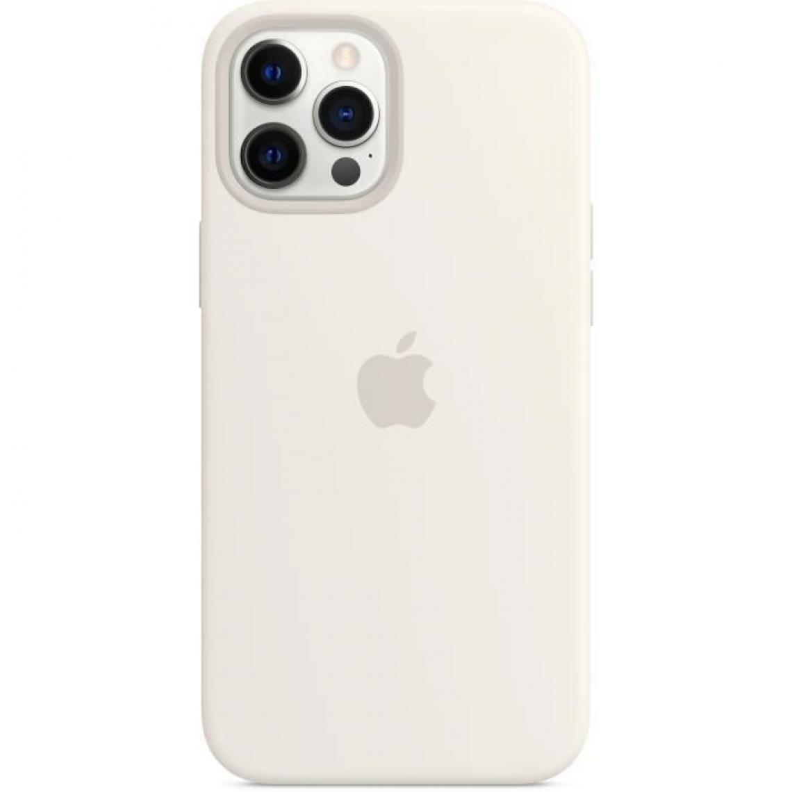 Apple - APPLE iPhone 12 Pro Max Coque en Silicone avec MagSafe - Blanc - Coque, étui smartphone
