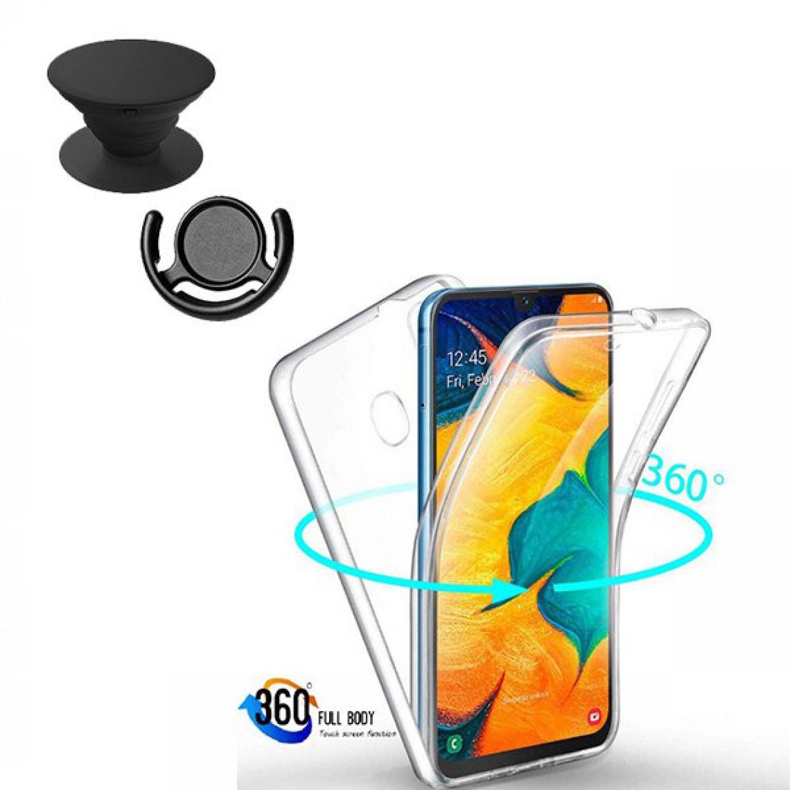 Phonecare - Kit Coque 3x1 360° Impact Protection + 1 PopSocket + 1 Support PopSocket Noir - Impact Protection - Samsung A40s - Coque, étui smartphone