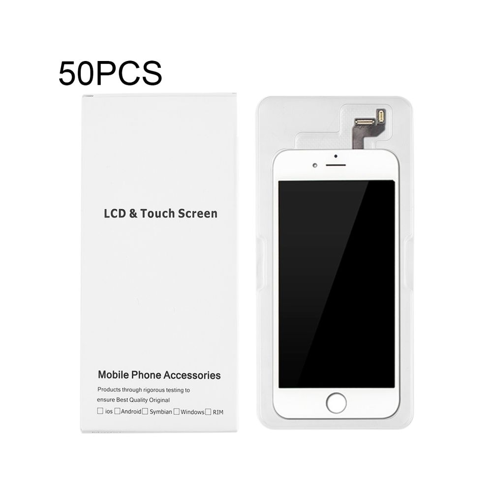 Wewoo - Ecran de 50 PCS et Digitizer Assemblage Complet Carton Blanc Emballage Box pour iPhone 6s & 7 - Autres accessoires smartphone