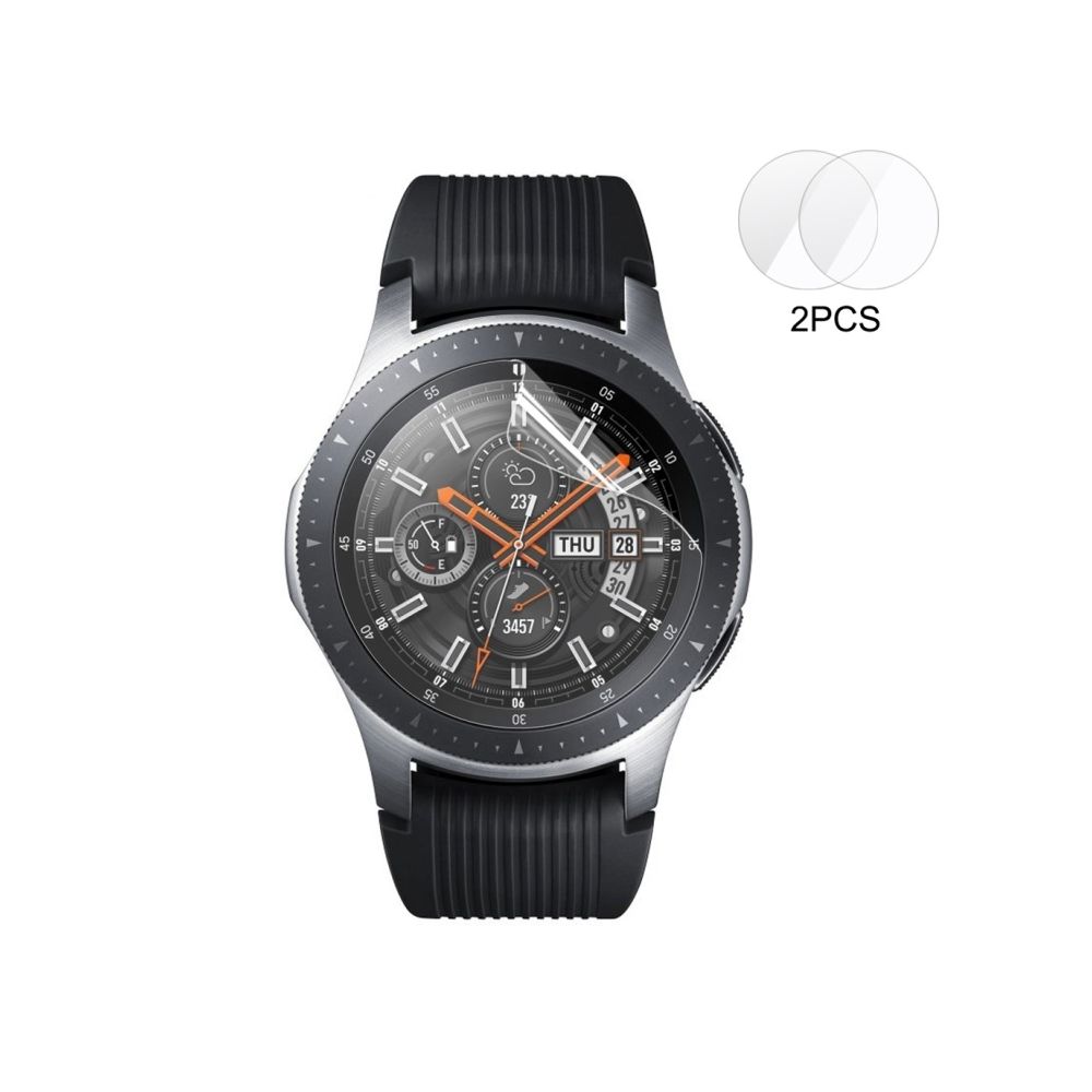 Wewoo - 2 PCS PET HD Protection d'écran pour Galaxy Watch 46mm - Accessoires montres connectées