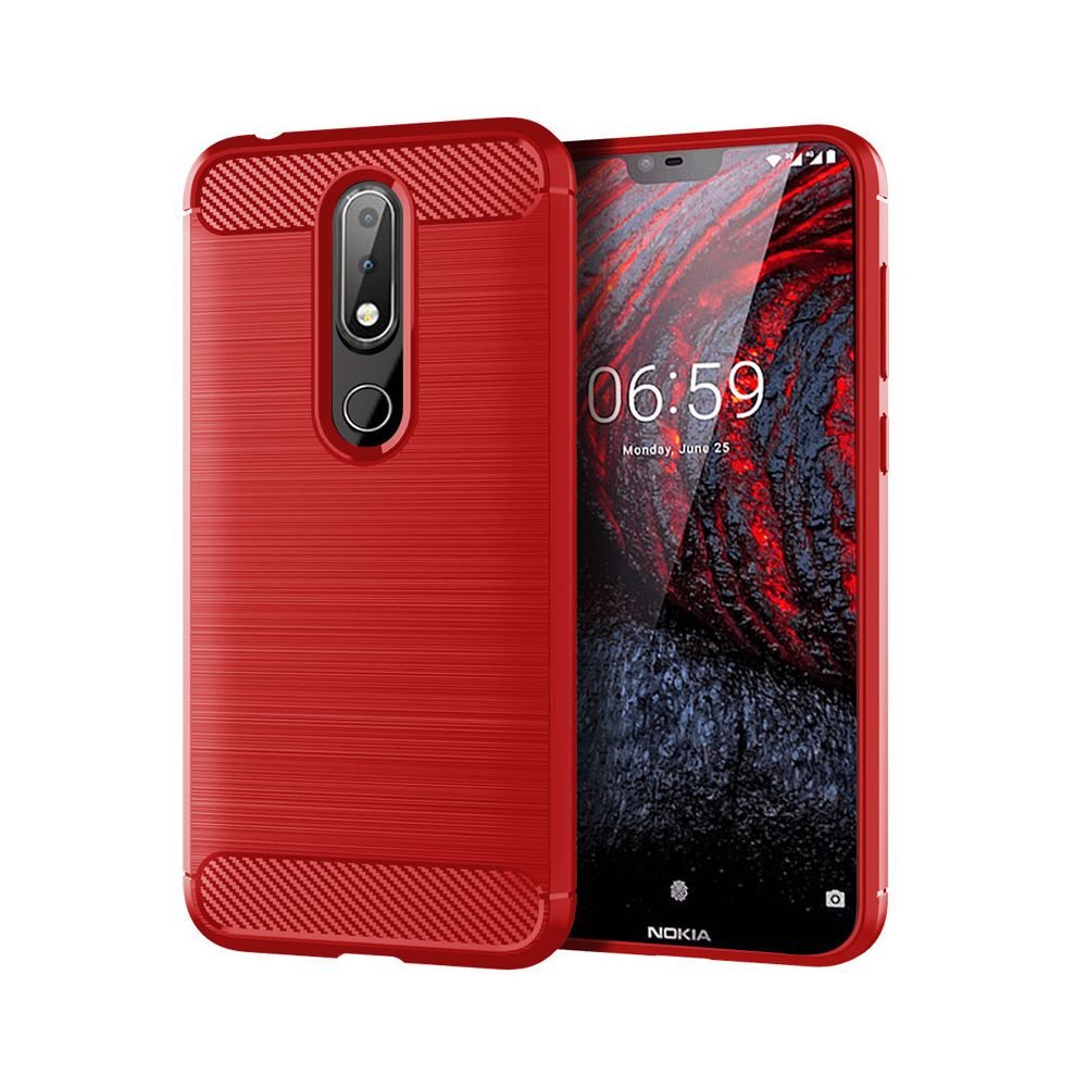 marque generique - Etui Coque de protection durable souple pour Nokia X6 - Rouge - Autres accessoires smartphone