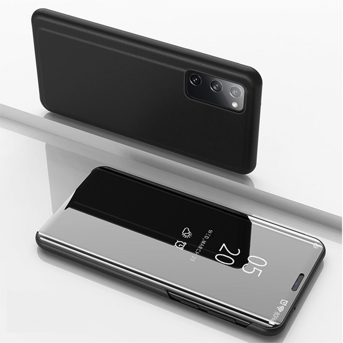 Shot - Clapet Miroir pour "SAMSUNG Galaxy S20 FE" Protection Clear View Maquillage (NOIR) - Coque, étui smartphone