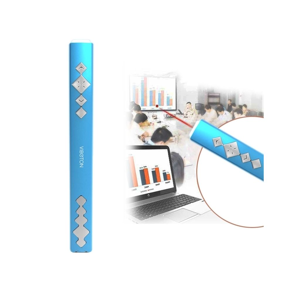 Wewoo - Télécommande bleu 2.4GHz Présentation multimédia à distance PowerPoint Clicker Handheld Controller Pen avec récepteur USB, Distance de contrôle: 10m - Accessoires de motorisation