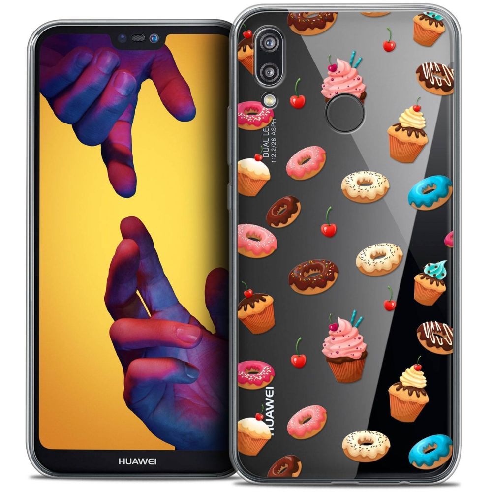 Caseink - Coque Housse Etui Huawei P20 LITE (5.84 ) [Crystal Gel HD Collection Foodie Design Donuts - Souple - Ultra Fin - Imprimé en France] - Coque, étui smartphone