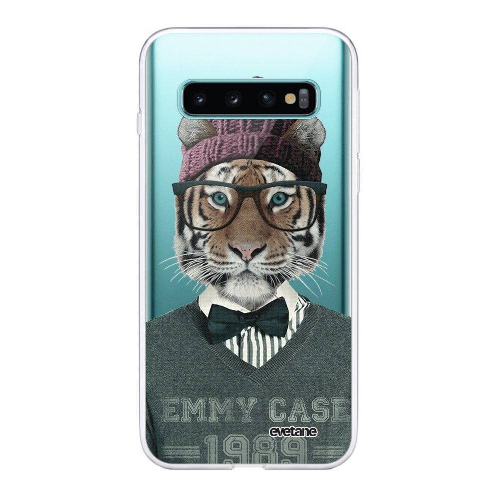 Evetane - Coque Samsung Galaxy S10 souple transparente Tigre Fashion Motif Ecriture Tendance Evetane. - Coque, étui smartphone
