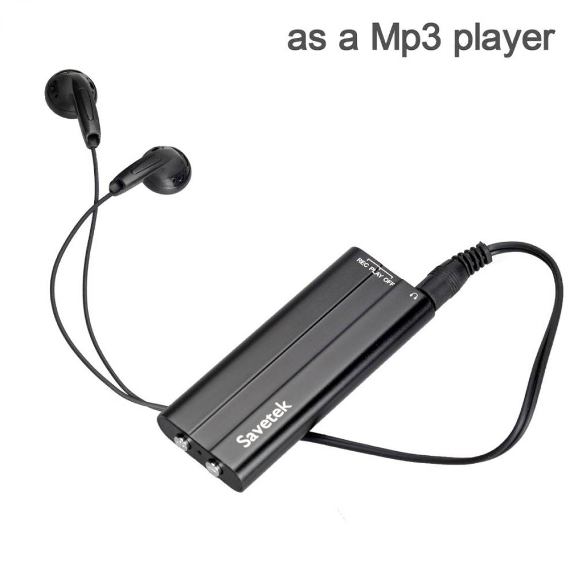 Universal - Activation vocale Mini stylo USB 8 Go Magnétoscope audio numérique avec lecteur MP3 50 heures de batterie 192 kbps avec clips | Magnétophone audio | Activation de l &'enregistrement audio numérique - Enregistreur audio numérique