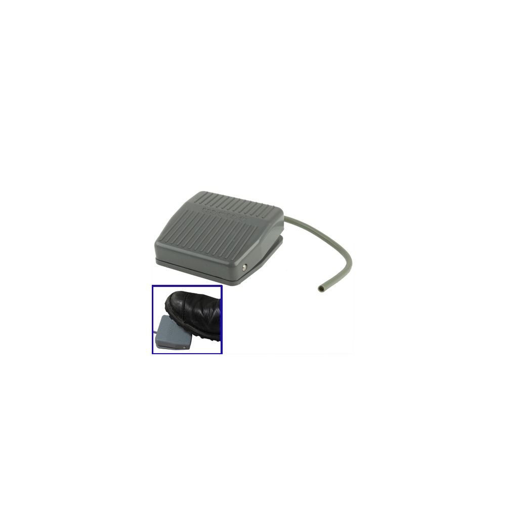 Wewoo - Alarme de porte gris Commutateur de pédale de pied en plastique texturé AC 250V 10A TFS-201 - Alarme connectée
