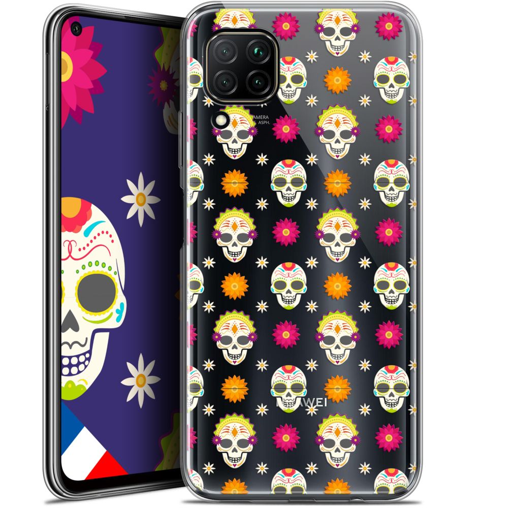 Caseink - Coque Pour Huawei P40 Lite (6.4 ) [Gel HD Collection Halloween Design Skull Halloween - Souple - Ultra Fin - Imprimé en France] - Coque, étui smartphone