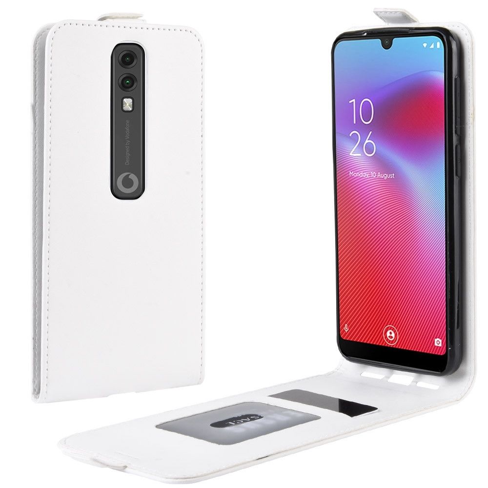 Wewoo - Coque Étui de protection en cuir à rabat vertical pour Vodafone Smart V10 / VFD 730 blanc - Coque, étui smartphone