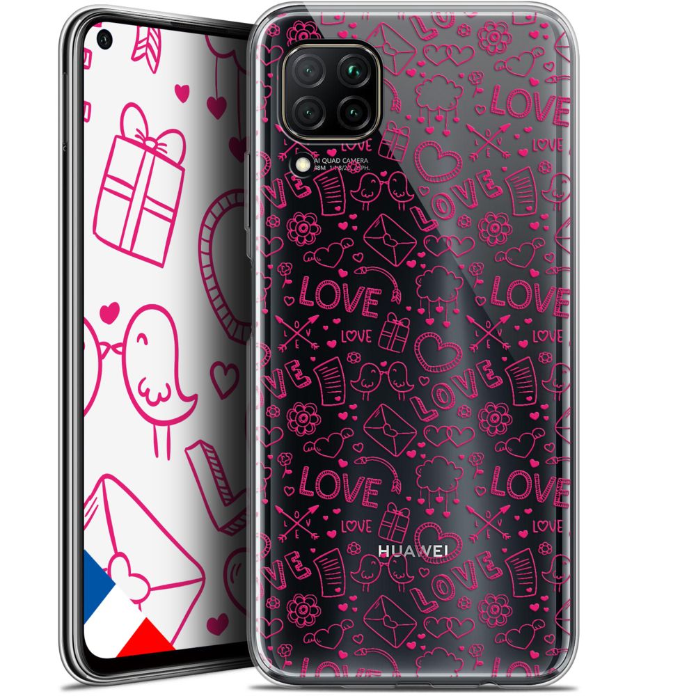 Caseink - Coque Pour Huawei P40 Lite (6.4 ) [Gel HD Collection Love Saint Valentin Design Doodle - Souple - Ultra Fin - Imprimé en France] - Coque, étui smartphone